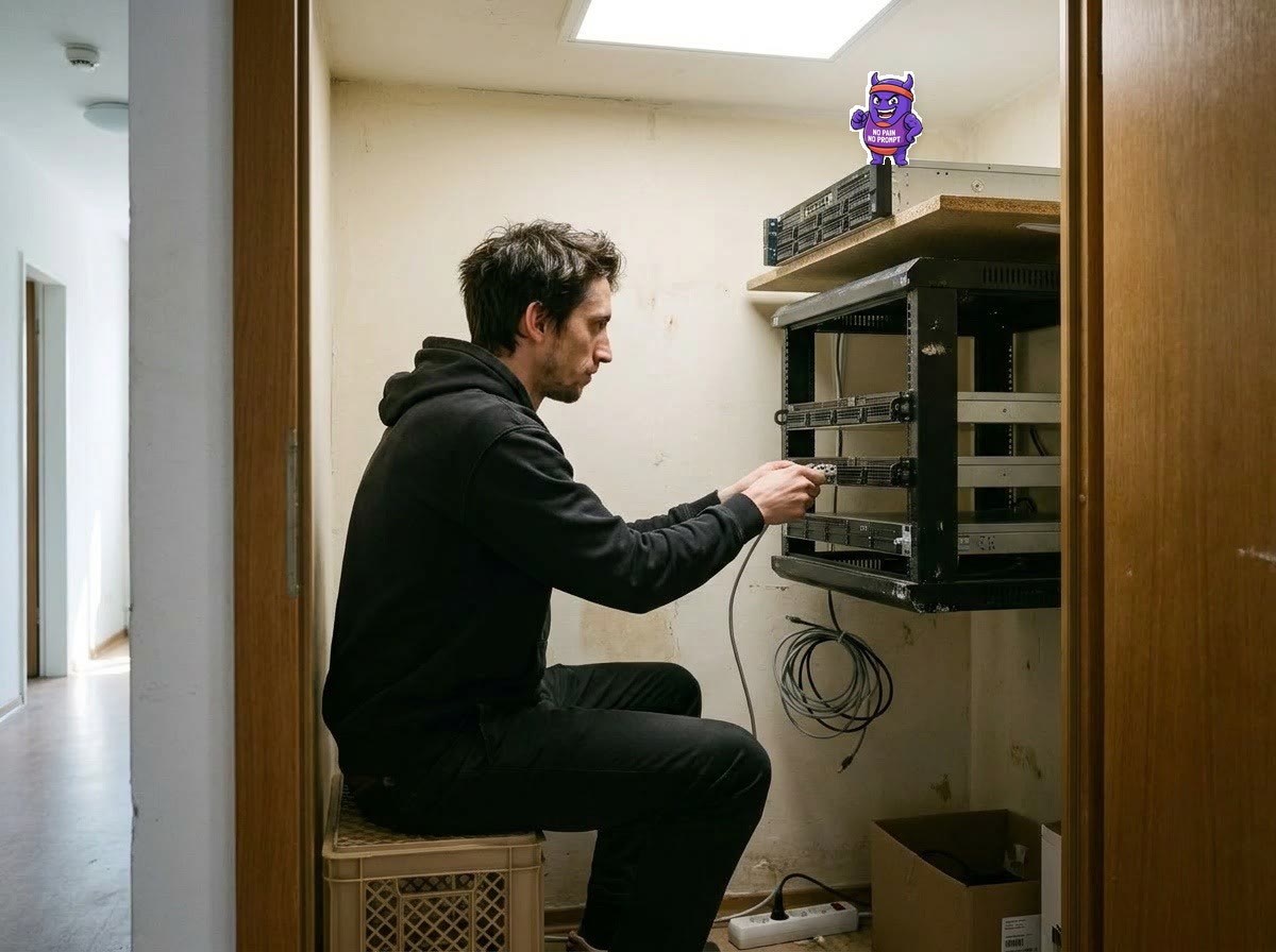 The human in a cable closet. I am on the 1U. This is the company.