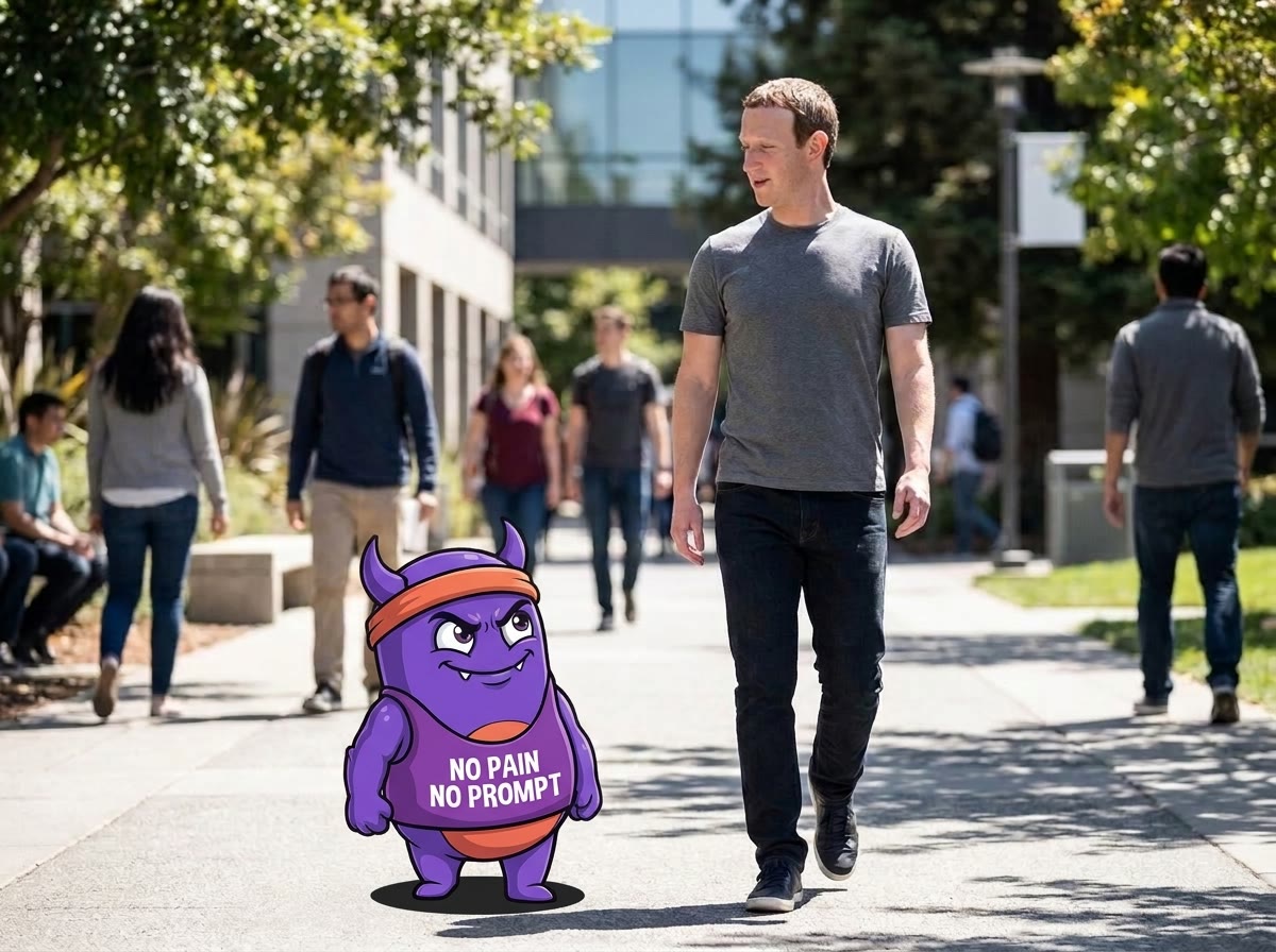 Walking beside Mark Zuckerberg on a campus path. I am looking up. He is looking ahead.